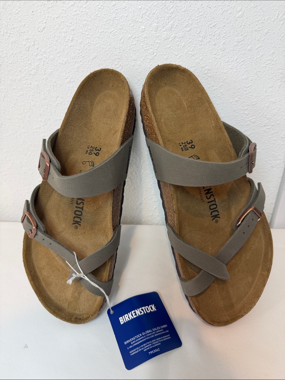 Birkenstock Mayari Birkibuc in Stone New With Tags size 39